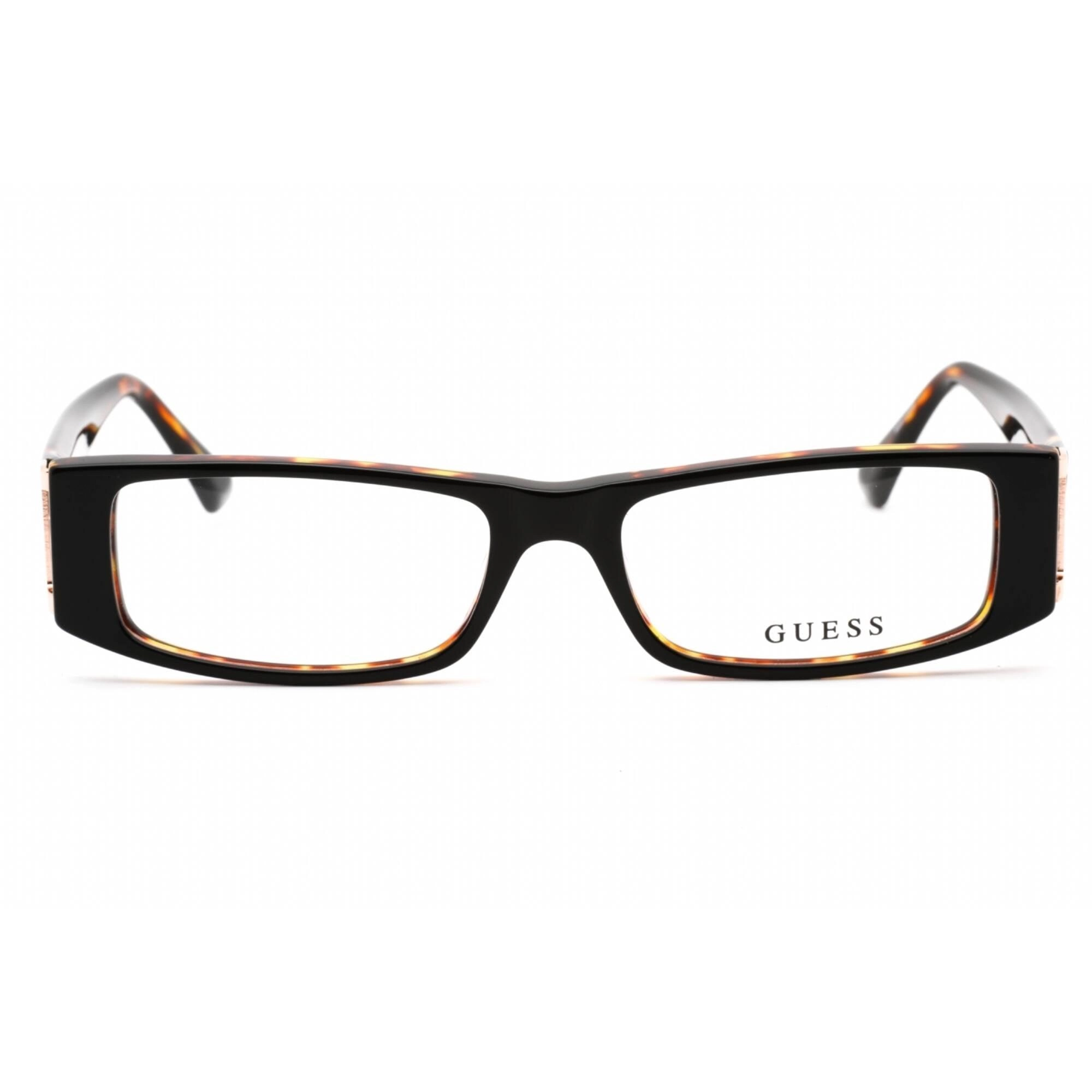 Guess Men's Eyeglasses - Full Rim Rectangular Black/Dark Havana Frame | GU 2749 001