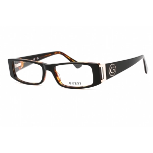 Guess Men's Eyeglasses - Full Rim Rectangular Black/Dark Havana Frame | GU 2749 001