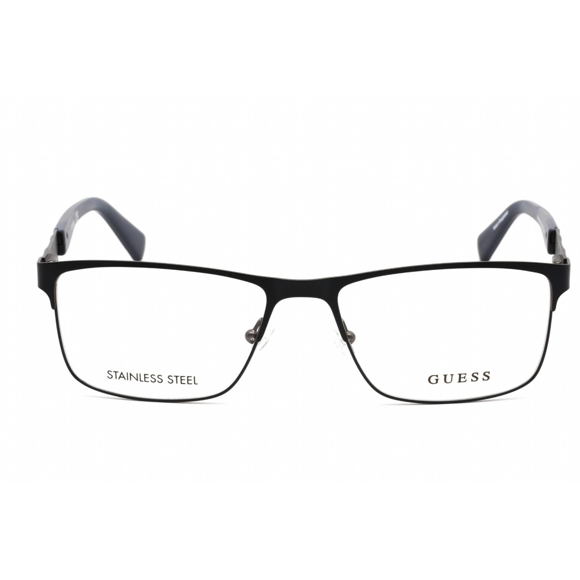 Guess Unisex Eyeglasses - Blue Stainless Steel Rectangular Shape Frame | GU1928-N 091