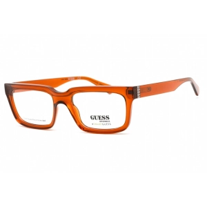 Guess Unisex Eyeglasses - Shiny Light Brown Plastic Rectangular Frame | GU8253 045