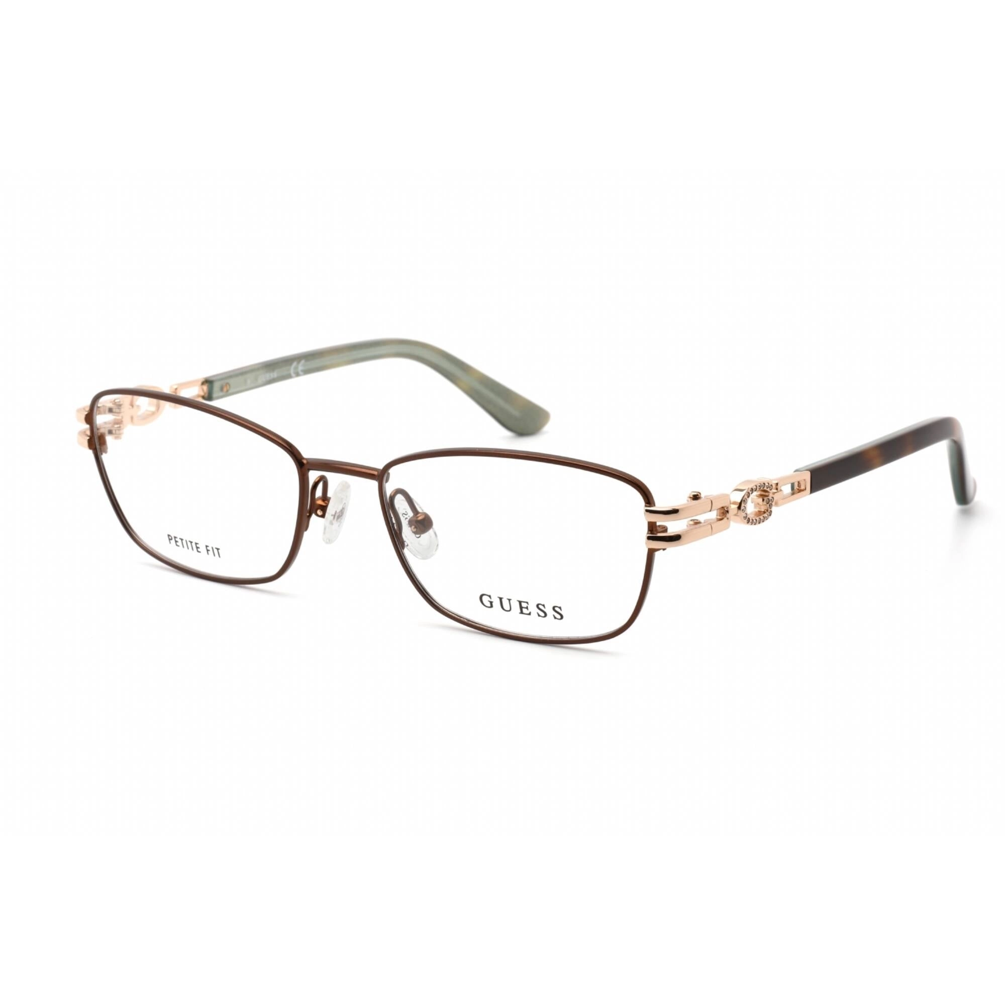 Guess Women's Eyeglasses - Matte Dark Brown Rectangular Full Rim Frame | GU2687 049