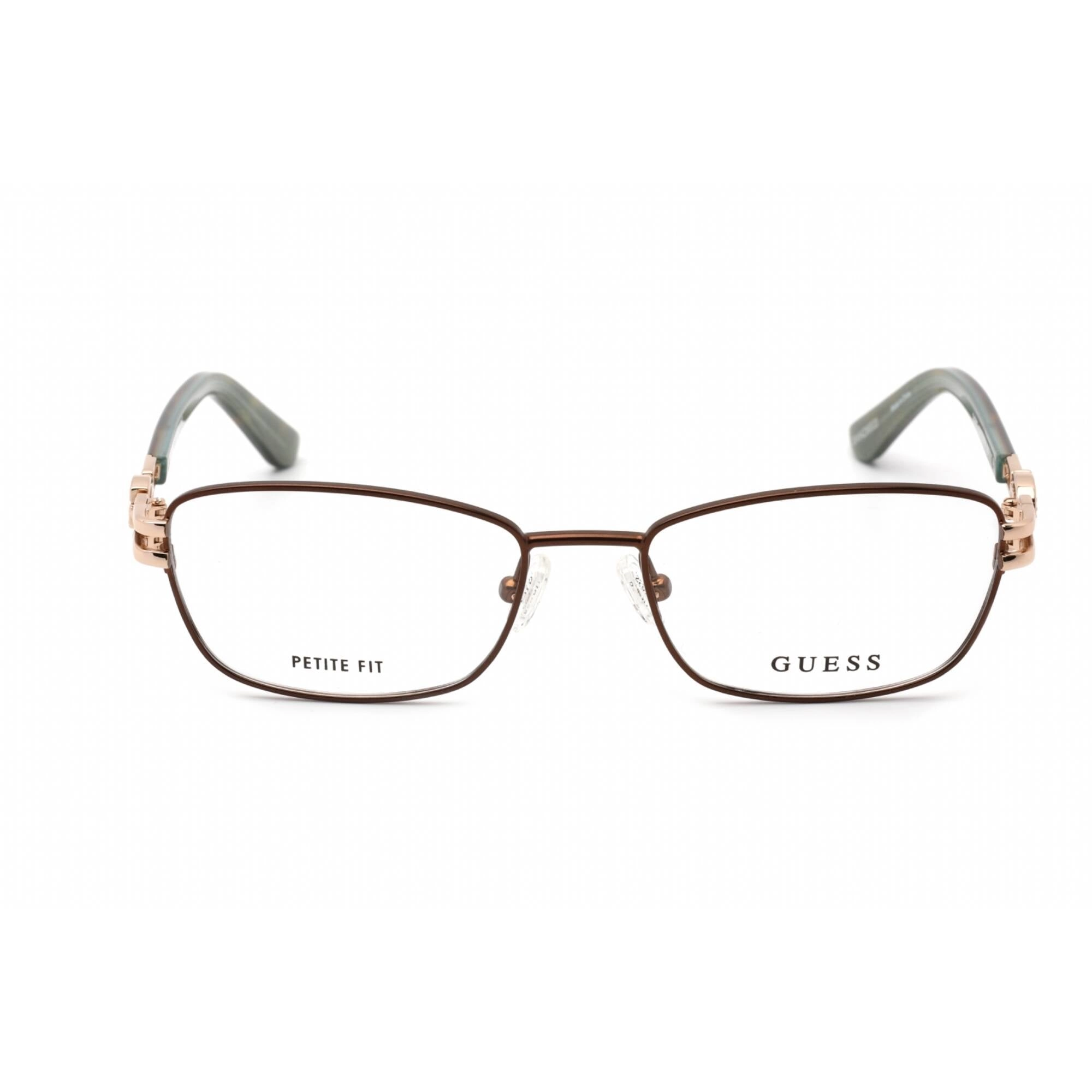 Guess Women's Eyeglasses - Matte Dark Brown Rectangular Full Rim Frame | GU2687 049