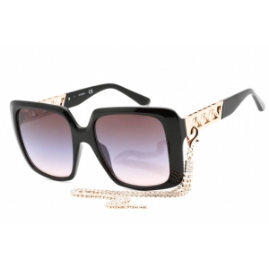 Guess Women's Sunglasses - Shiny Black Fixed Nose Pads Full Rim Frame | GU7689 01T