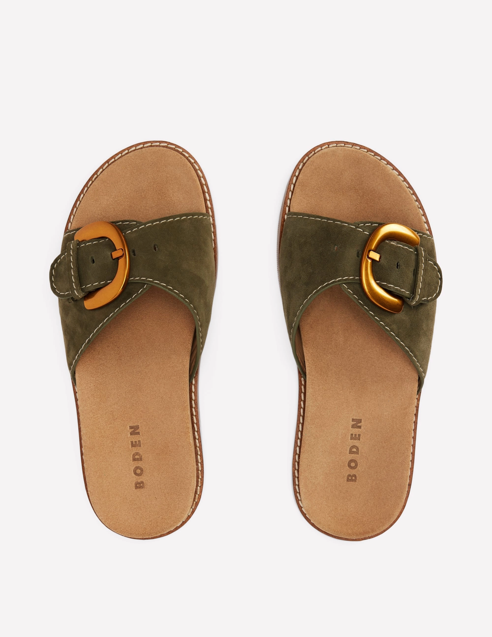Hardware Mule Sandal-Deep Olive