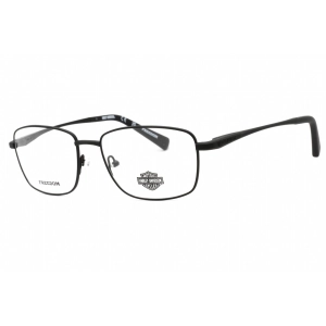 Harley Davidson Men's Eyeglasses - Matte Black Metal Rectangular Frame | HD9023 002