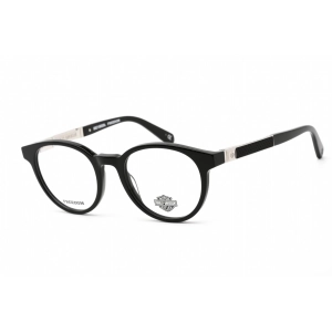 Harley Davidson Men's Eyeglasses - Shiny Black Plastic Round Shape Frame | HD9015 001