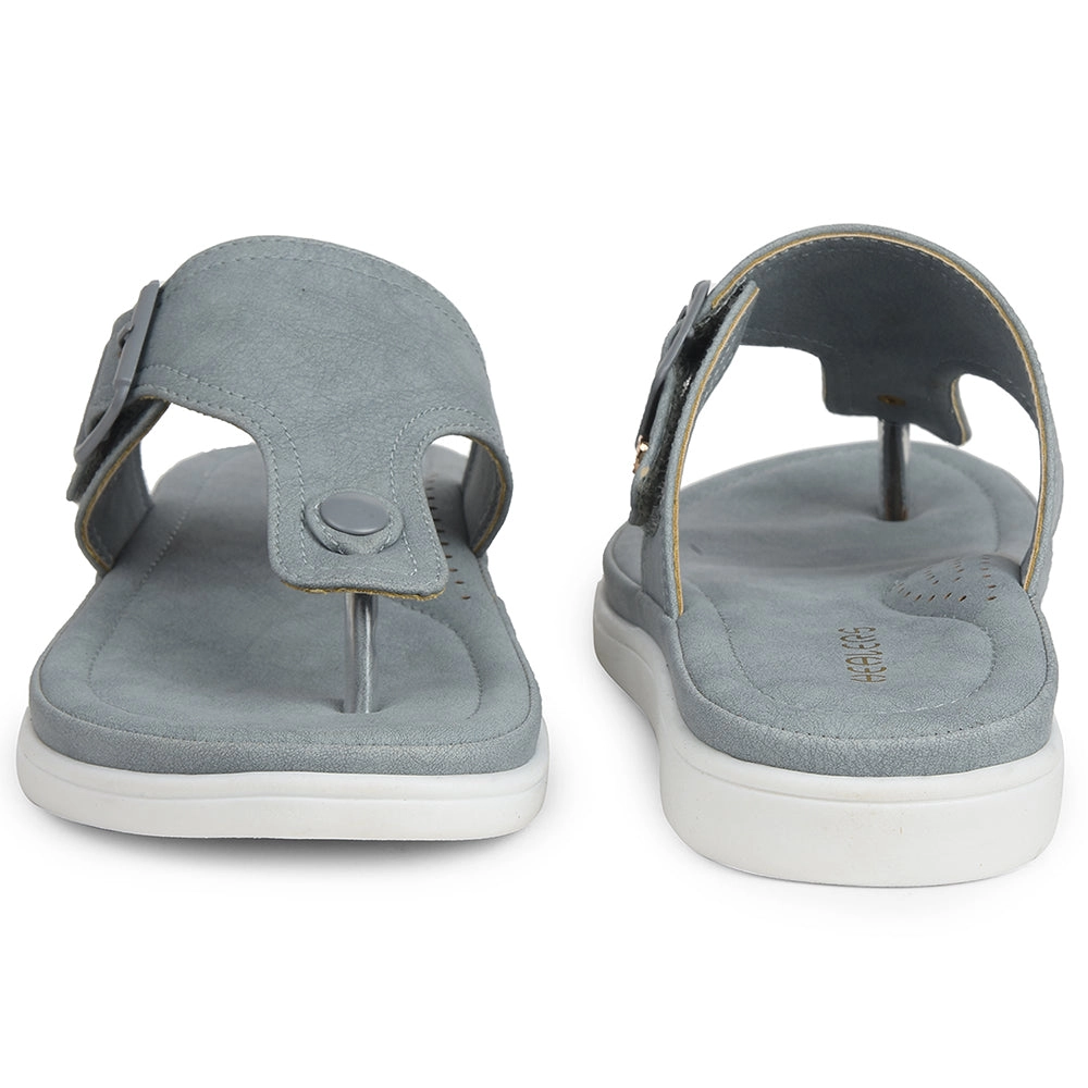 Healers Light Grey Casual Slipper For Women JFL-35 By Liberty