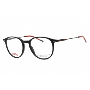 Hugo Men's Eyeglasses - Black Metal Round Full Rim Frame | HG 1206 0807 00