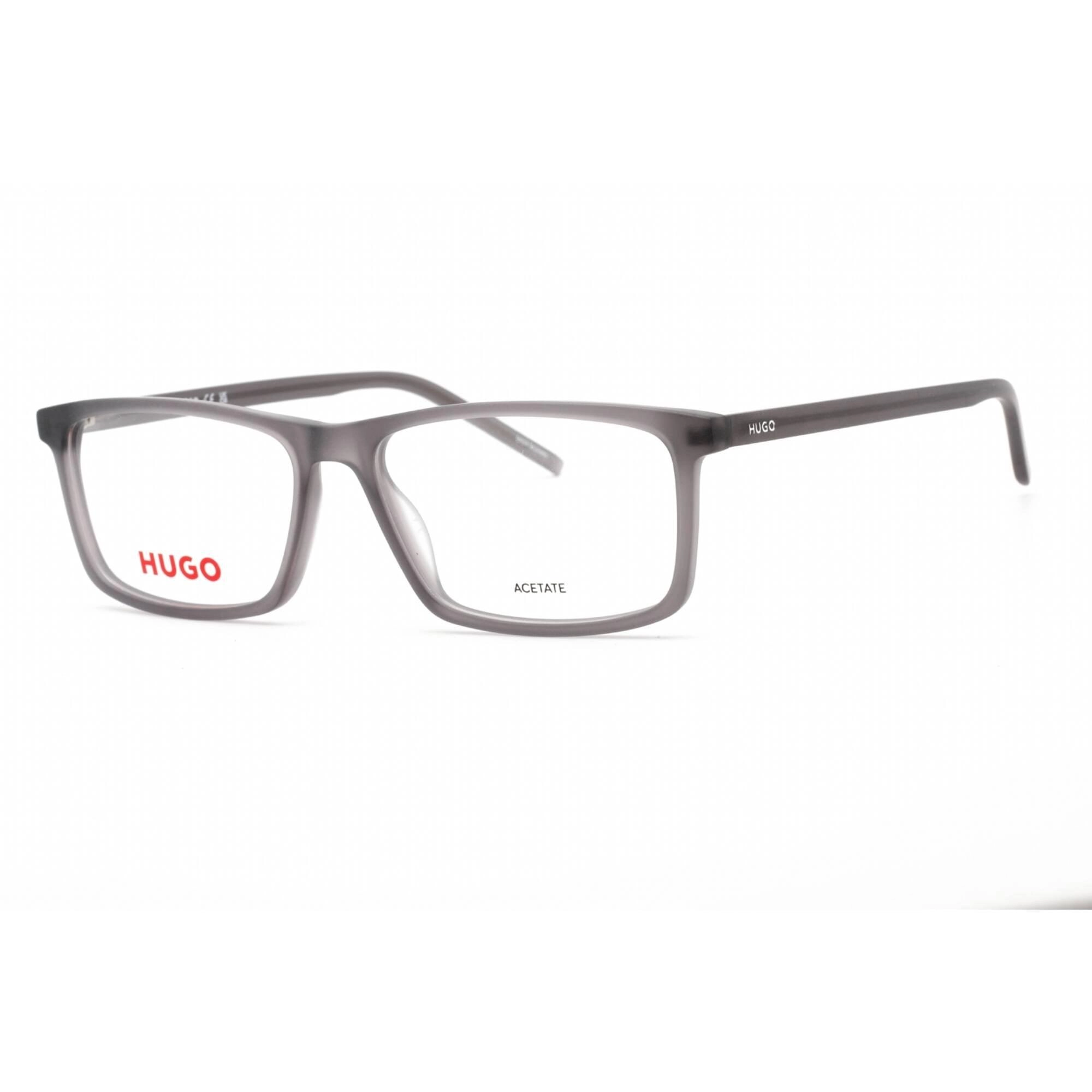 Hugo Men's Eyeglasses - Full Rim Matte Grey Rectangular Shape Frame | HG 1025 0RIW 00
