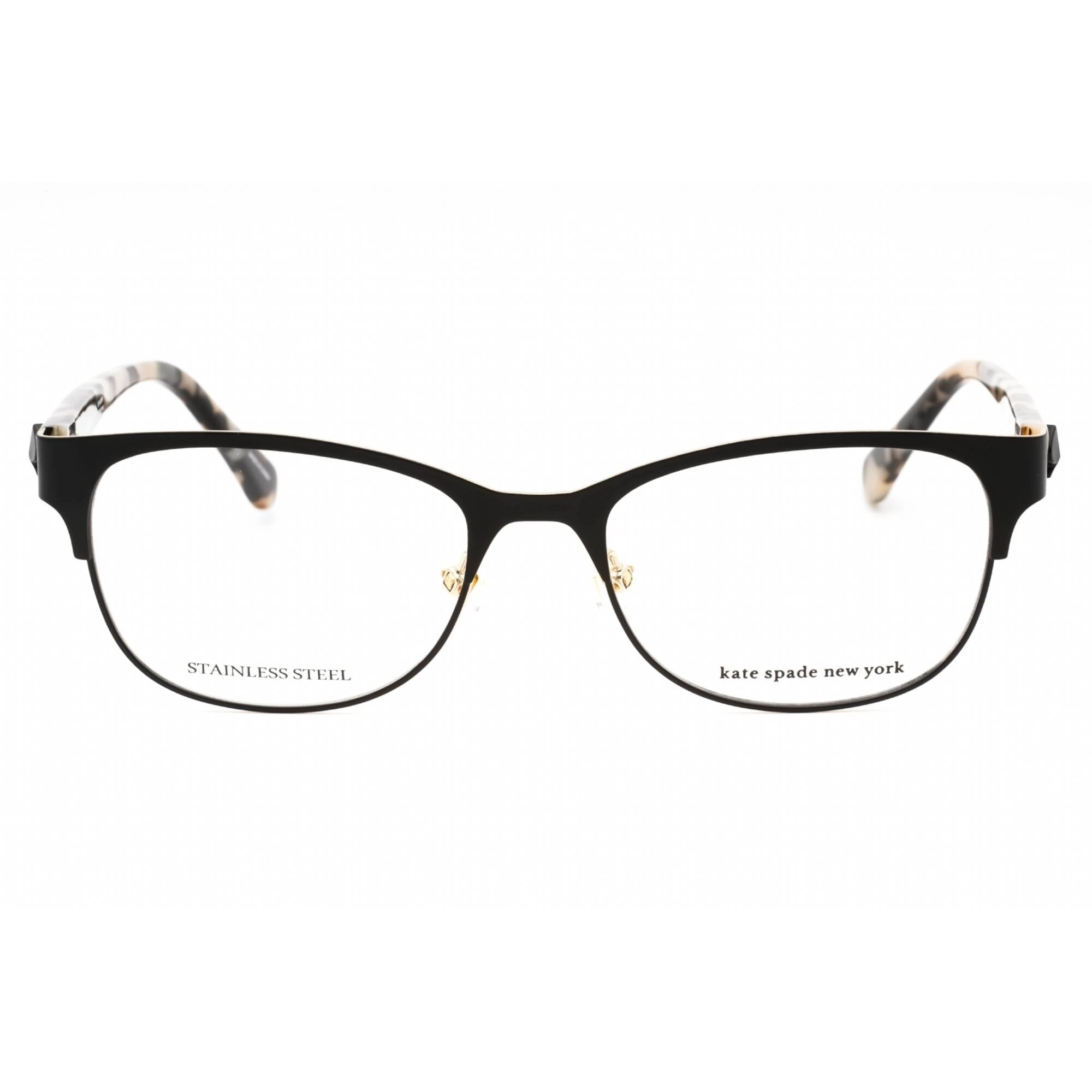 Kate Spade Women's Eyeglasses - Black Metal Oval Full Rim Frame | CAROLINA 0807 00