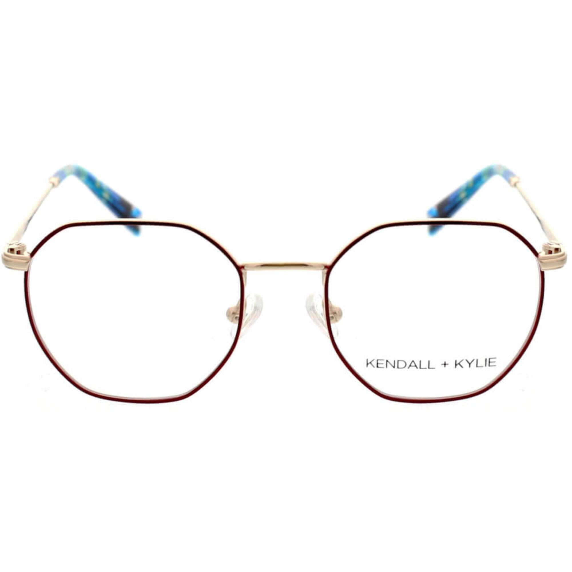 Kendall   Kylie Women's Eyeglasses - Satin Burgundy/Shiny Light Gold | KKO196 DEZI 604