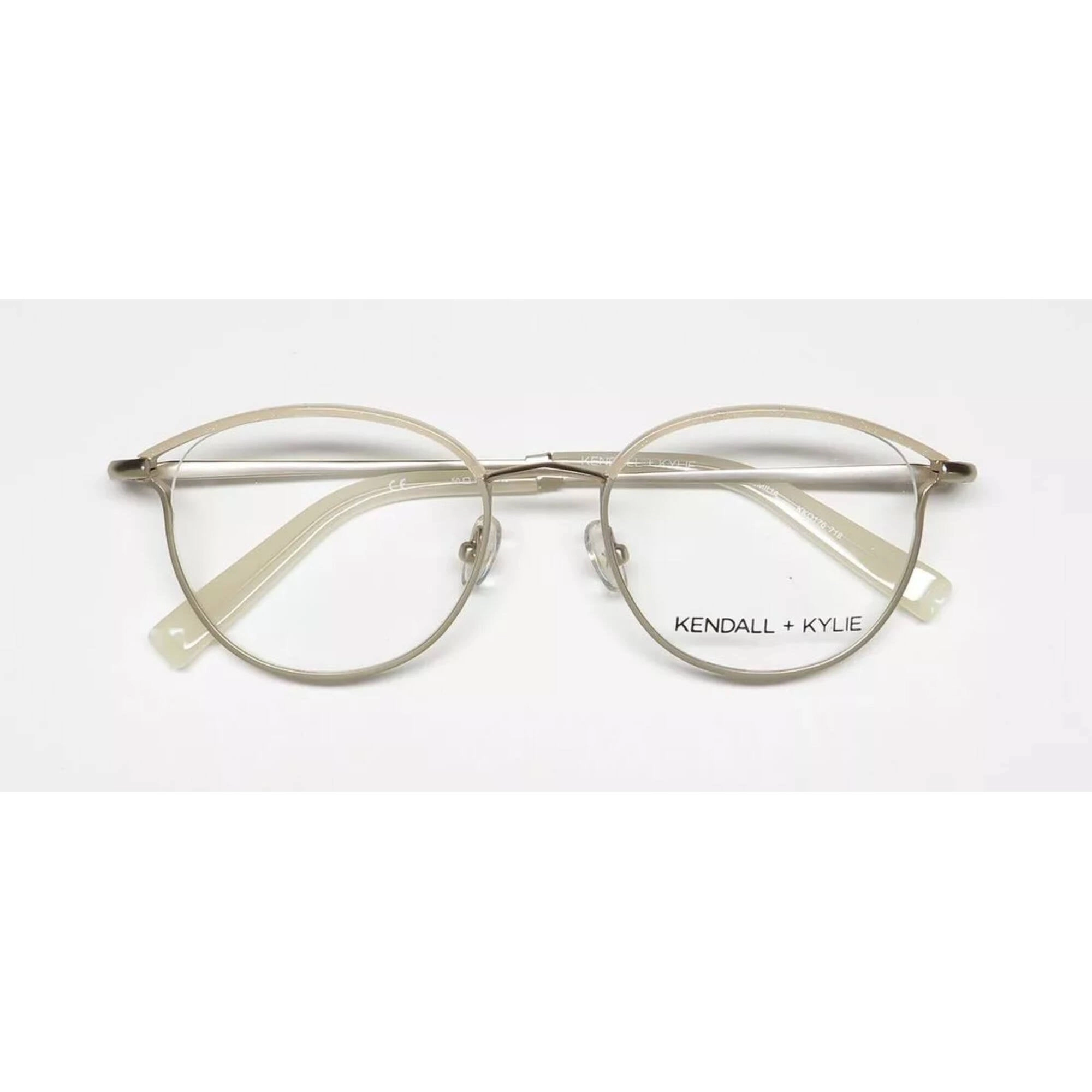 Kendall   Kylie Women's Eyeglasses - Satin Light Gold/Petal Pink Frame | KKO176 718