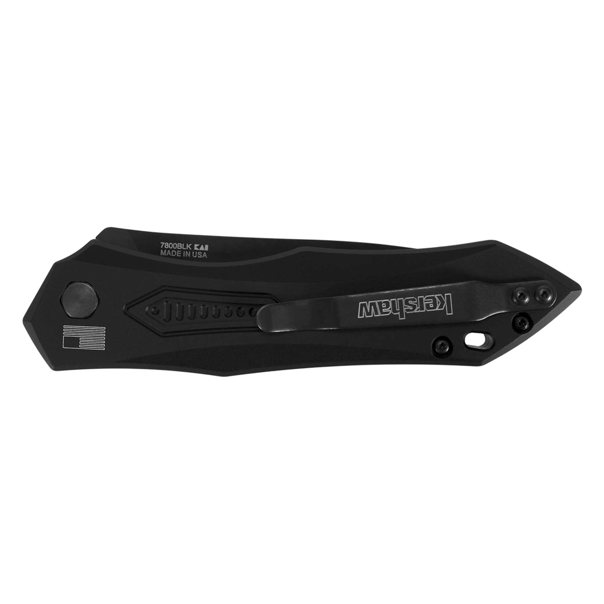 Kershaw Pocket Knife - Launch 6 Drop Point Plain Edge Black Handle Blade | KW7800BLK