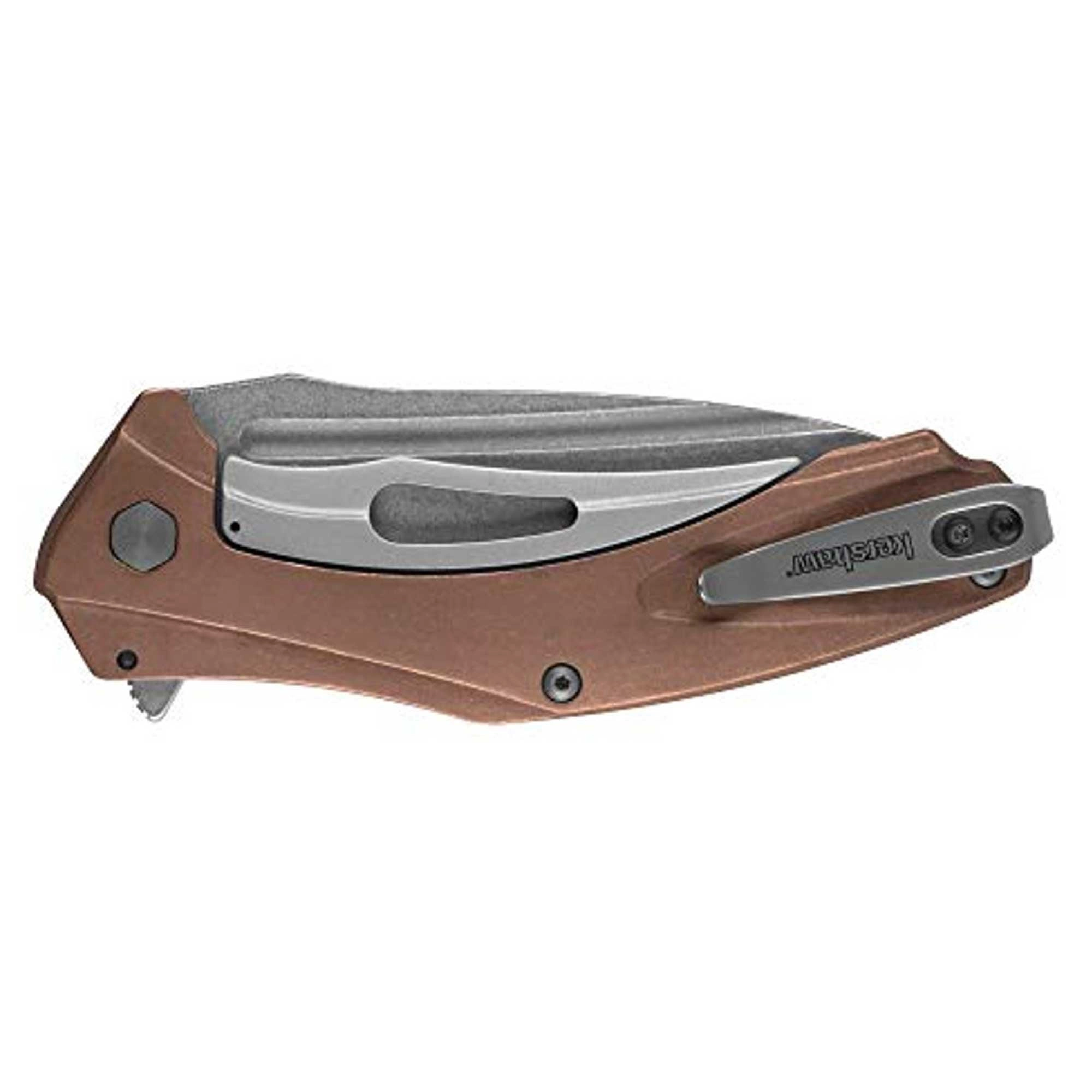Kershaw Pocket Knife - Natrix XL CU Drop Point Plain Edge Steel Blade | KW7008CU