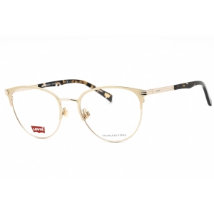 Levi's Women's Eyeglasses - Gold Metal Cat Eye Full Rim Frame | LV 5036 0J5G 00