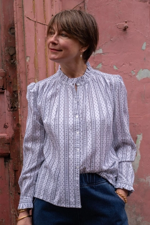 M.A.B.E Chrissie Patterned Stripe Shirt