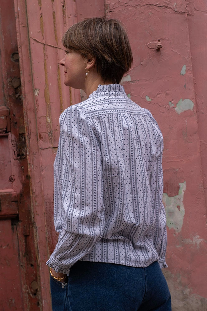 M.A.B.E Chrissie Patterned Stripe Shirt
