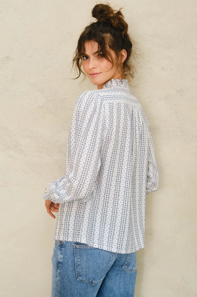 M.A.B.E Chrissie Patterned Stripe Shirt