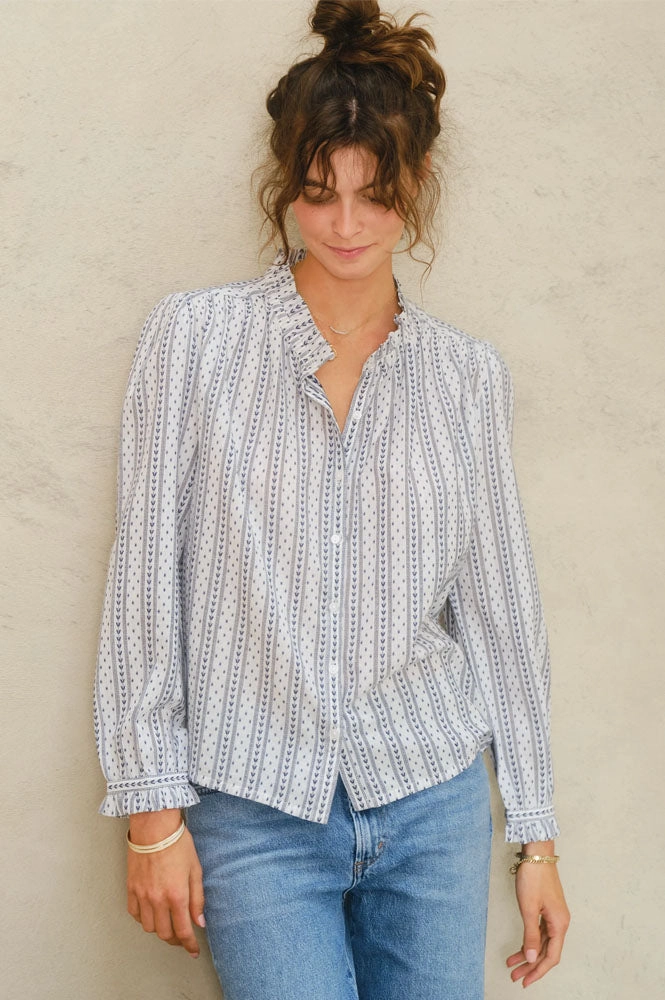 M.A.B.E Chrissie Patterned Stripe Shirt