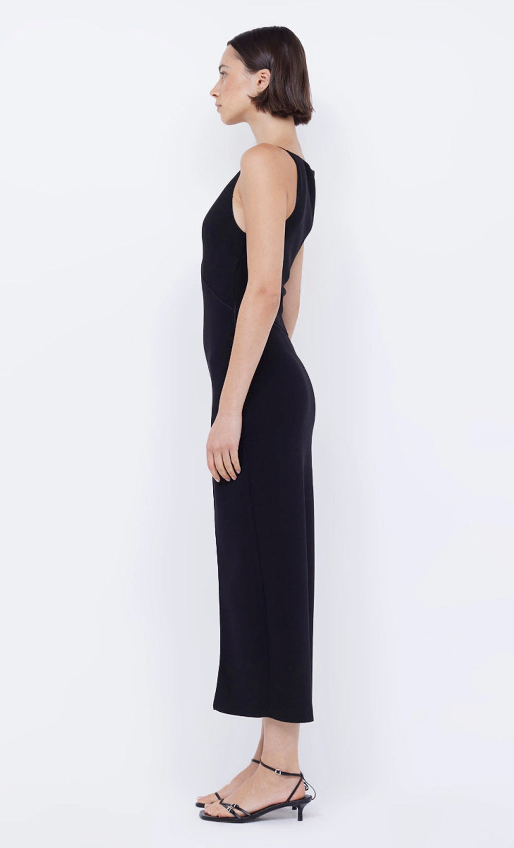 MARIELLE SPLIT DRESS - BLACK