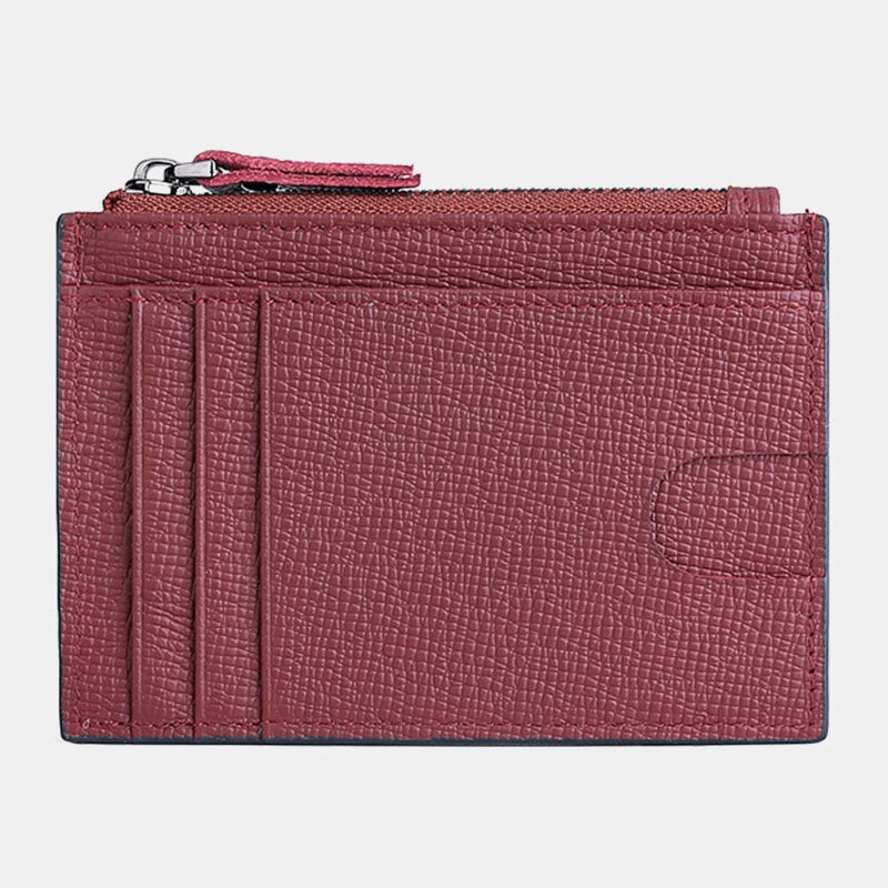 Men Genuine Leather RFID Anti-theft Ultra-thin Card Case Card Holder Wallet