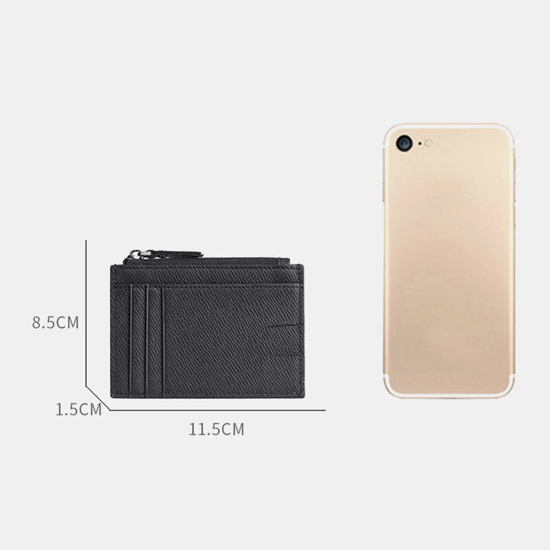 Men Genuine Leather RFID Anti-theft Ultra-thin Card Case Card Holder Wallet