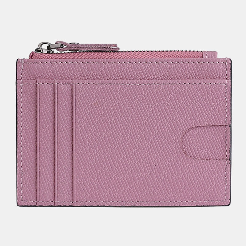 Men Genuine Leather RFID Anti-theft Ultra-thin Card Case Card Holder Wallet