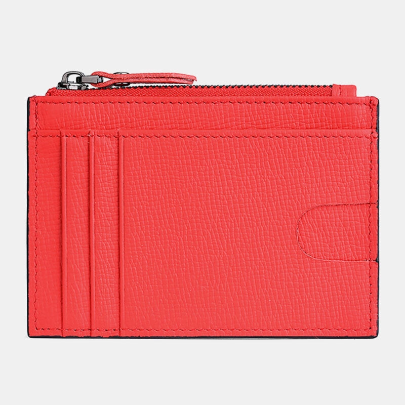 Men Genuine Leather RFID Anti-theft Ultra-thin Card Case Card Holder Wallet