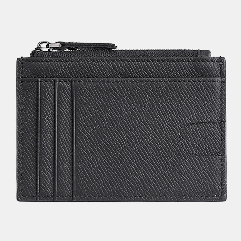 Men Genuine Leather RFID Anti-theft Ultra-thin Card Case Card Holder Wallet