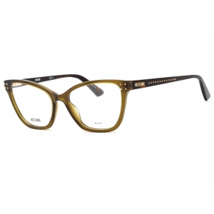 Moschino Women's Eyeglasses - Khaki Plastic Full Rim Cat Eye Frame | MOS595 03Y5 00