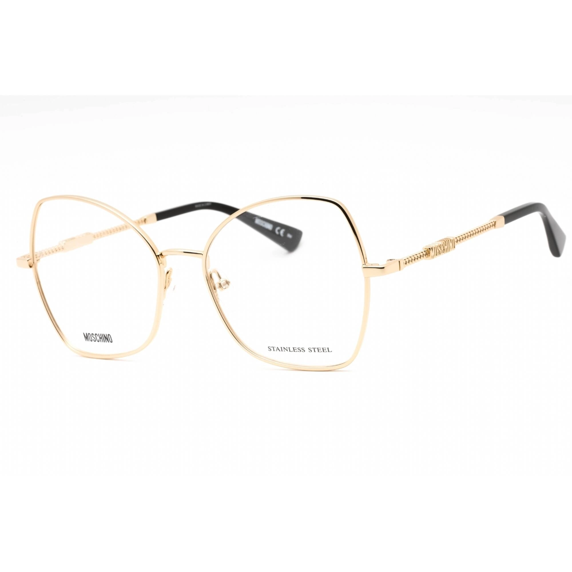 Moschino Women's Eyeglasses - Rose Gold Metal Butterfly Full Rim | MOS600 0000 00