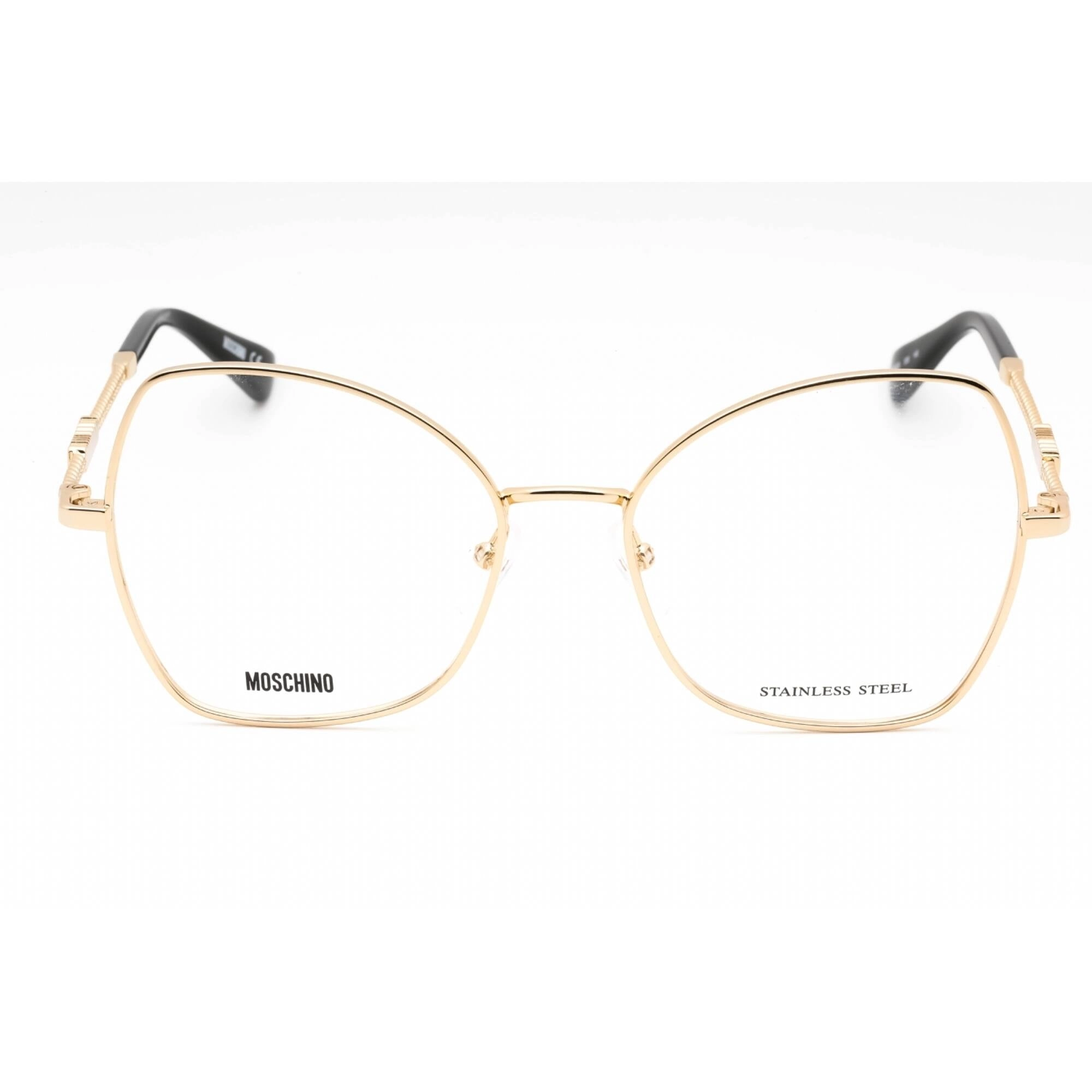 Moschino Women's Eyeglasses - Rose Gold Metal Butterfly Full Rim | MOS600 0000 00
