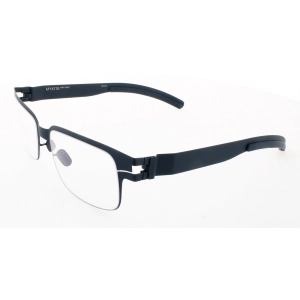 Mykita Unisex Eyeglasses - Navy Metal Rectangular Full Rim Frame | MINT-TAKE-NAVY 084
