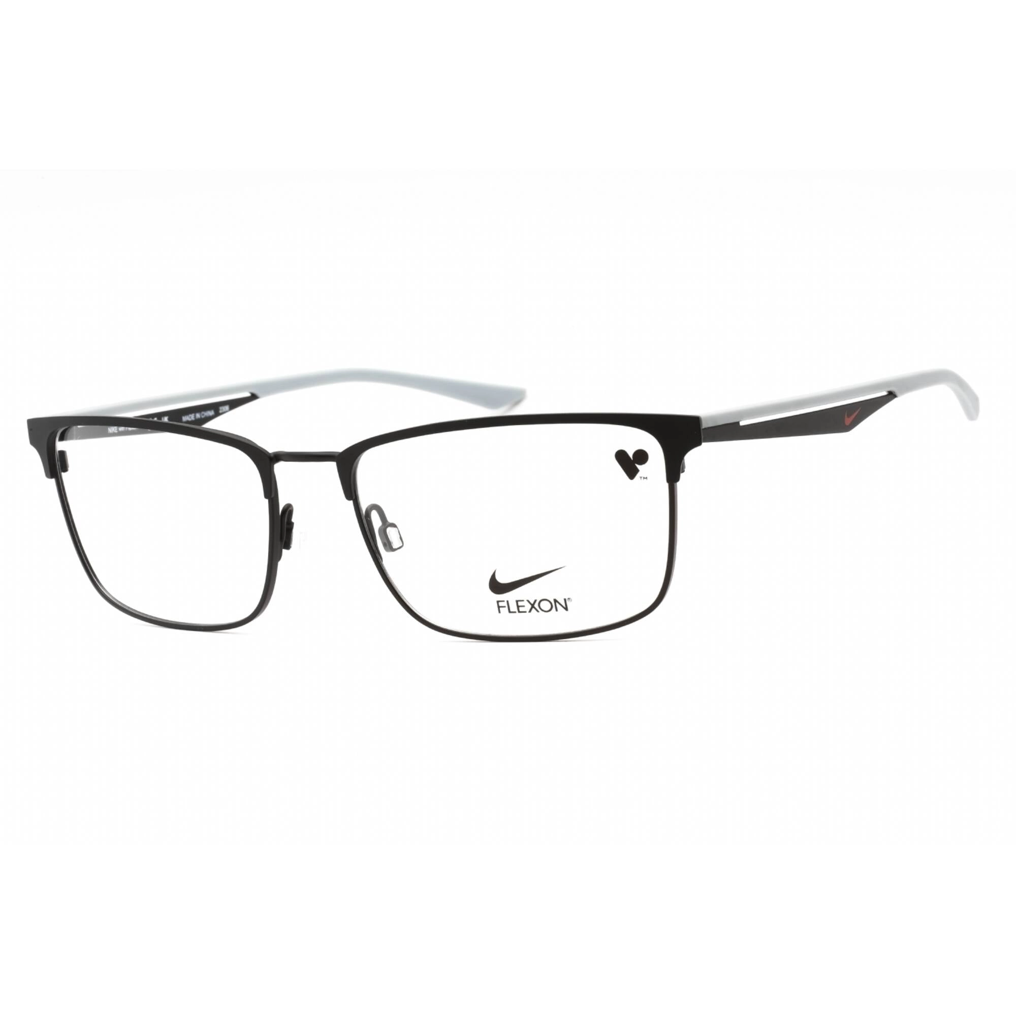 Nike Men's Eyeglasses - Satin Black/Wolf Grey Metal Rectangular Frame | NIKE 4314 002