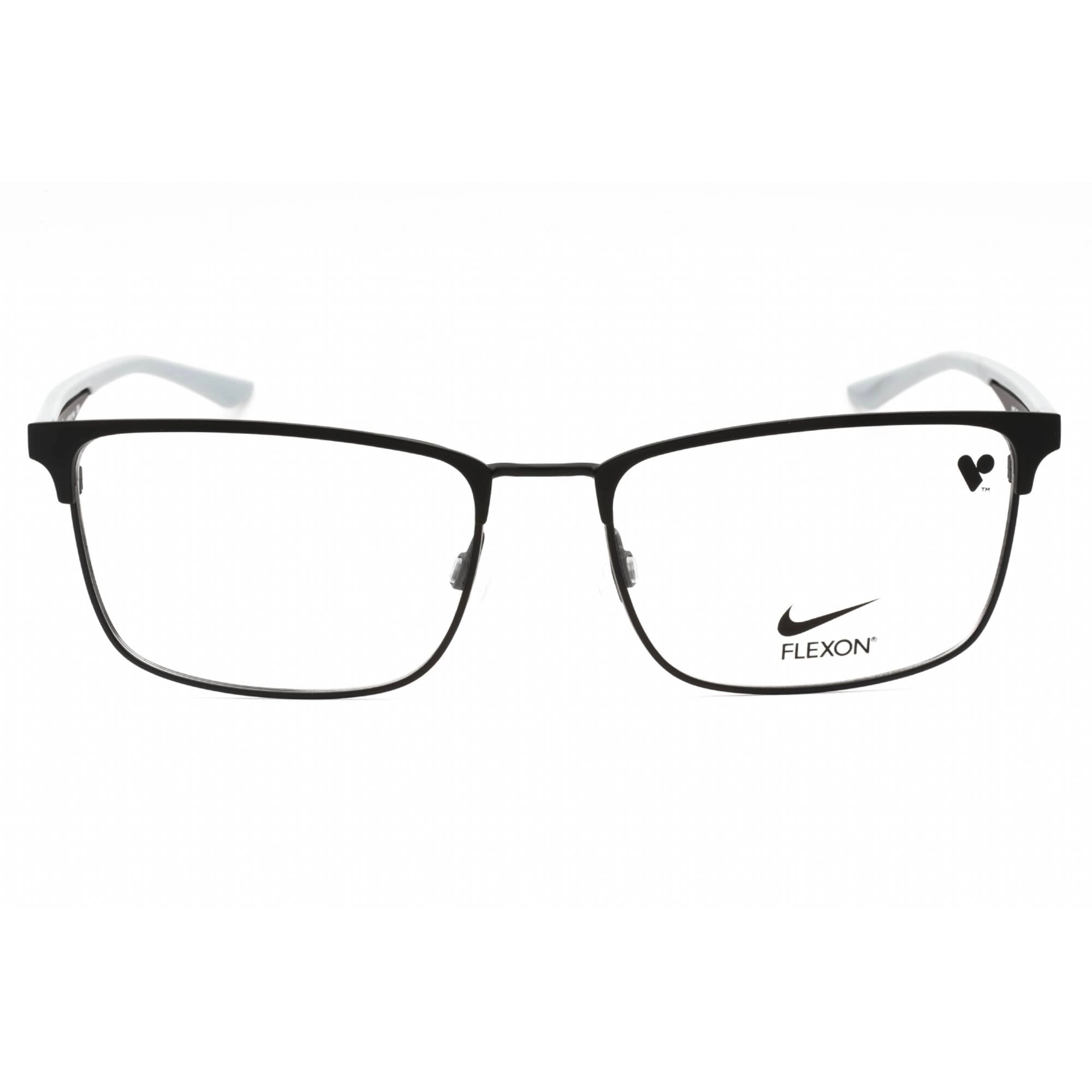 Nike Men's Eyeglasses - Satin Black/Wolf Grey Metal Rectangular Frame | NIKE 4314 002