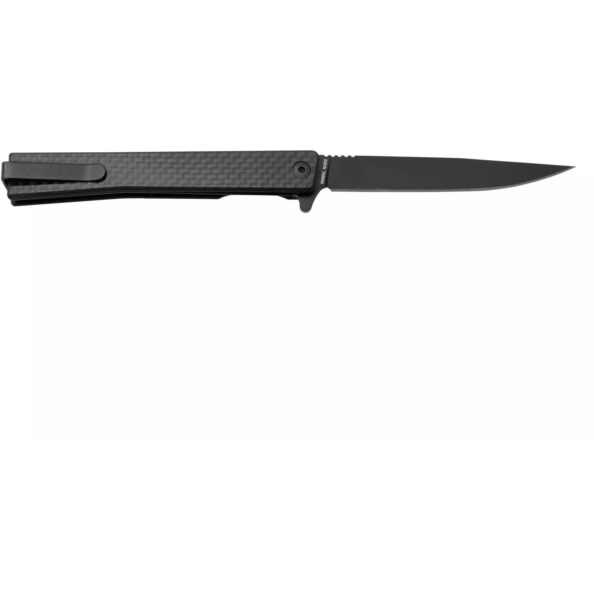 Ocaso Folding Knife - Straight Back Blade Carbon Fiber Handle and Liner Lock | 10CFB