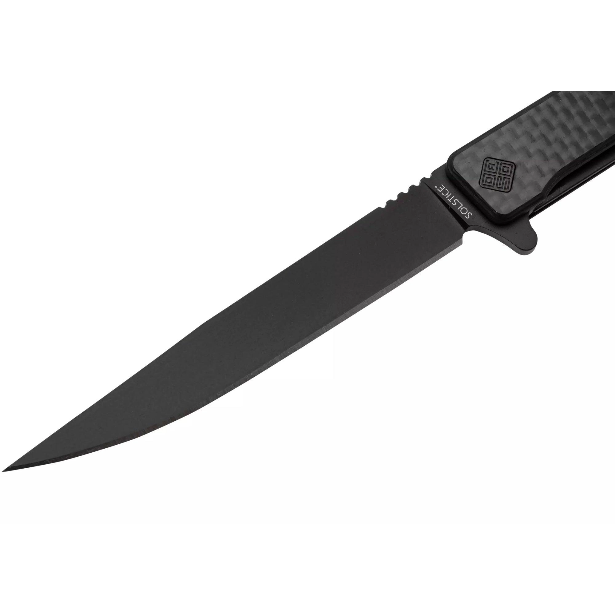 Ocaso Folding Knife - Straight Back Blade Carbon Fiber Handle and Liner Lock | 10CFB