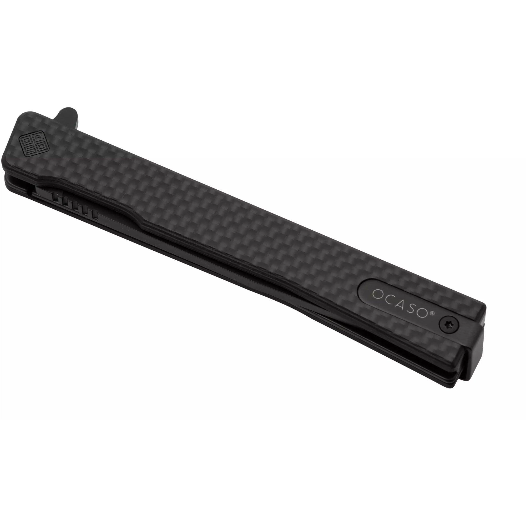 Ocaso Folding Knife - Straight Back Blade Carbon Fiber Handle and Liner Lock | 10CFB