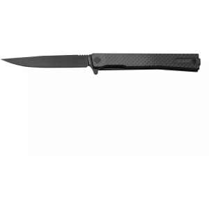 Ocaso Folding Knife - Straight Back Blade Carbon Fiber Handle and Liner Lock | 10CFB