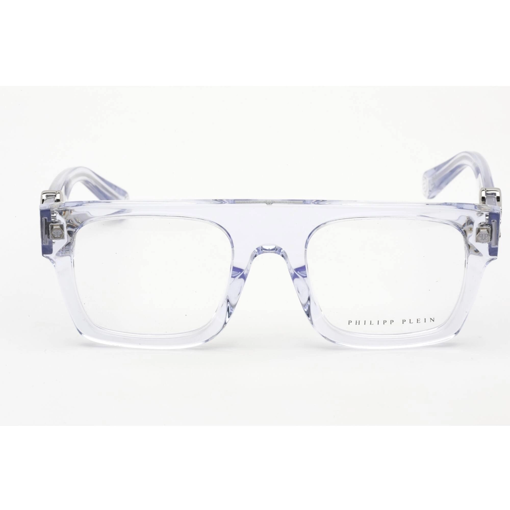 Philipp Plein Men's Eyeglasses - Rectangular Shape Shiny Crystal Frame | VPP056X 880Y