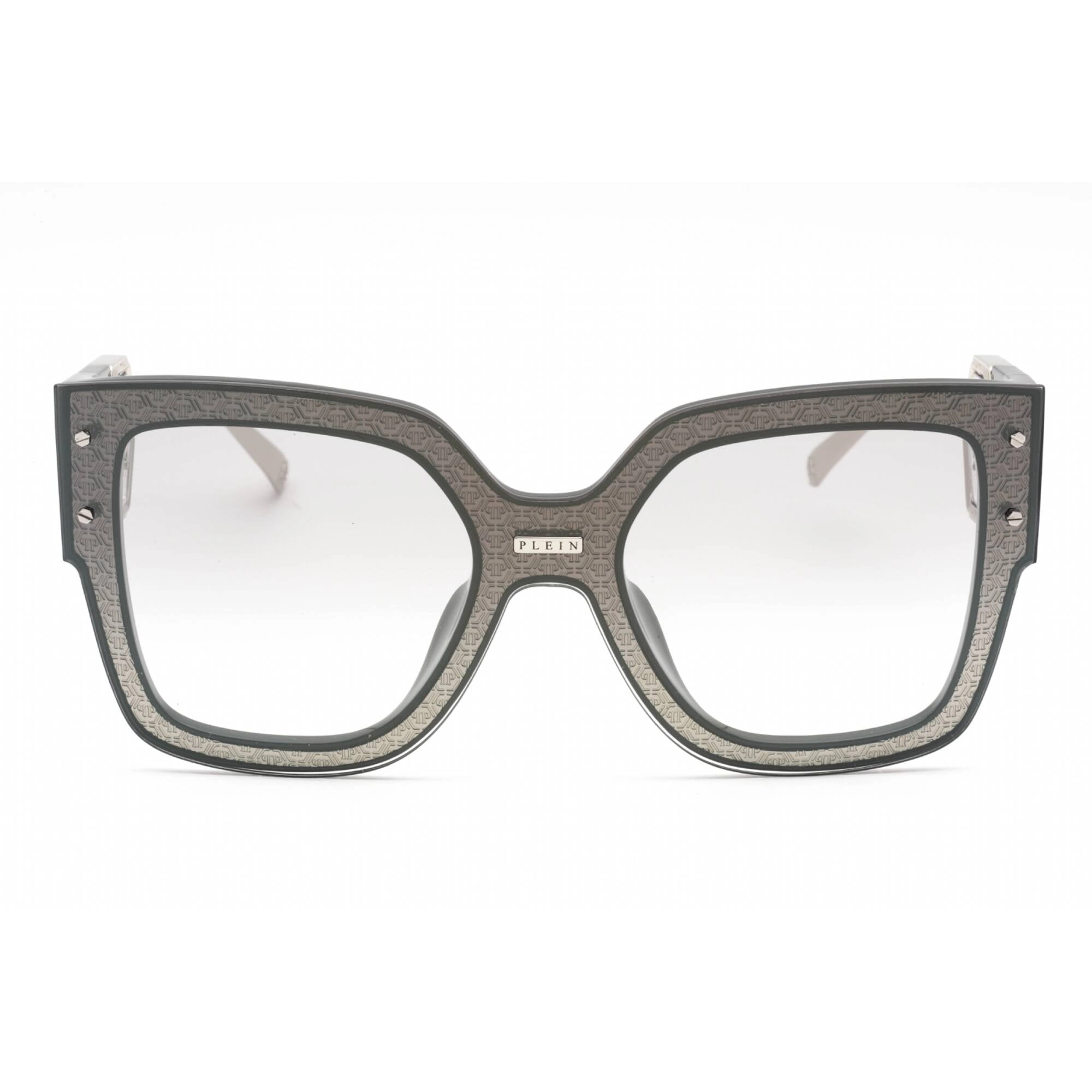 Philipp Plein Women's Sunglasses - Beige Brown Plastic Square Frame | SPP041M Z42X