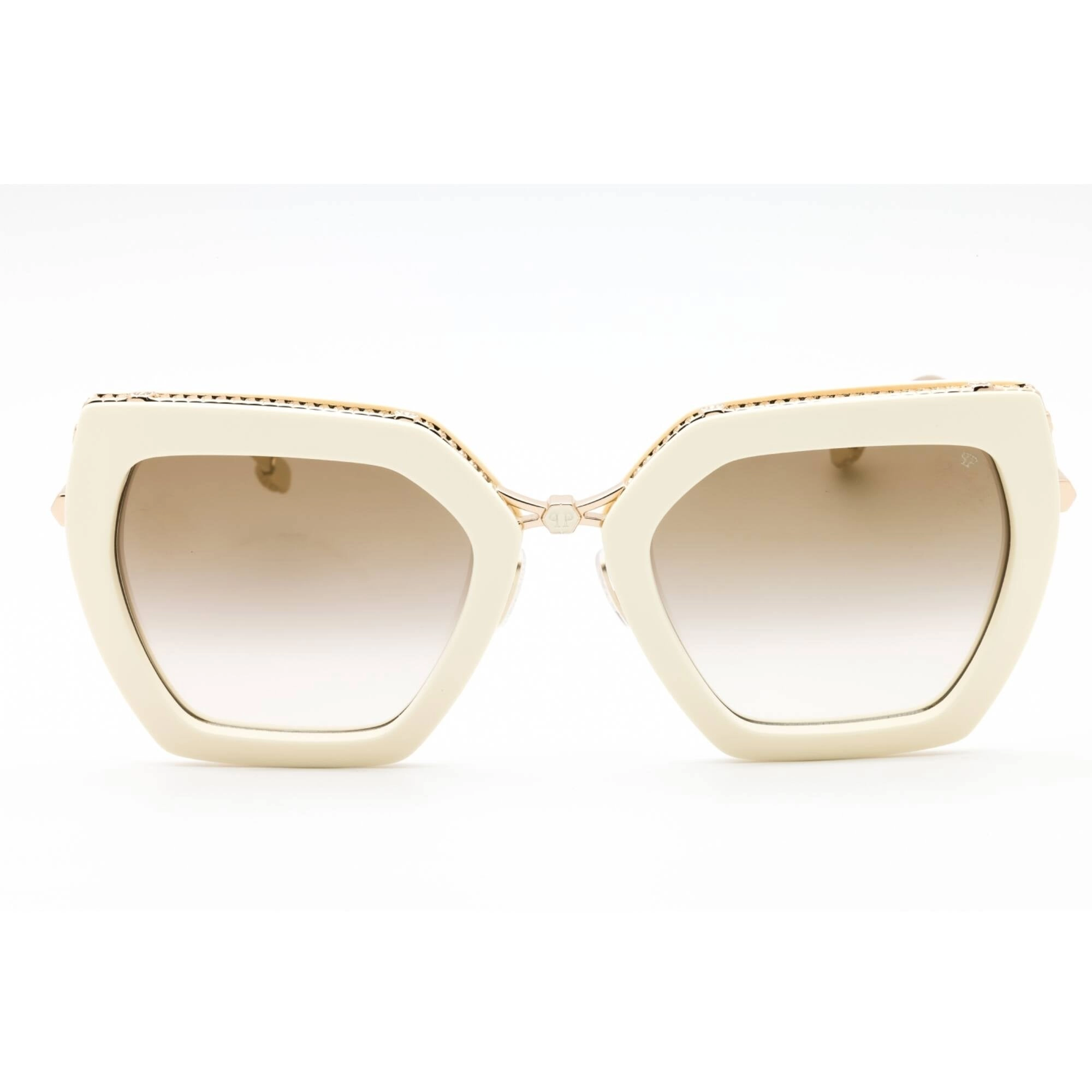 Philipp Plein Women's Sunglasses - Full Glossy Ivory Butterfly Frame | SPP097S 9ZQG