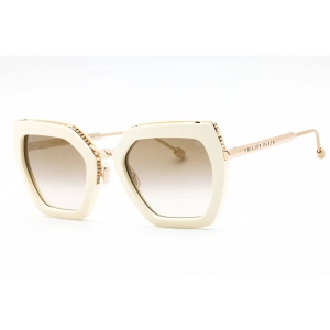 Philipp Plein Women's Sunglasses - Full Glossy Ivory Butterfly Frame | SPP097S 9ZQG