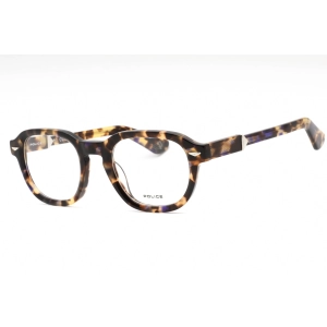 Police Men's Eyeglasses - Tortoise Plastic Full Rim Frame Clear Lens | VPLG81 0744