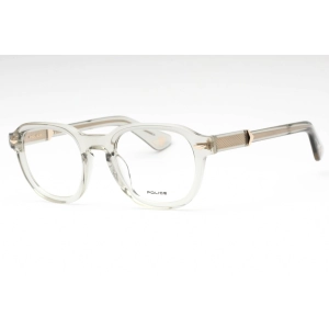 Police Men's Eyeglasses - Transparent Yellow Plastic Round Full Rim | VPLG81 0M78