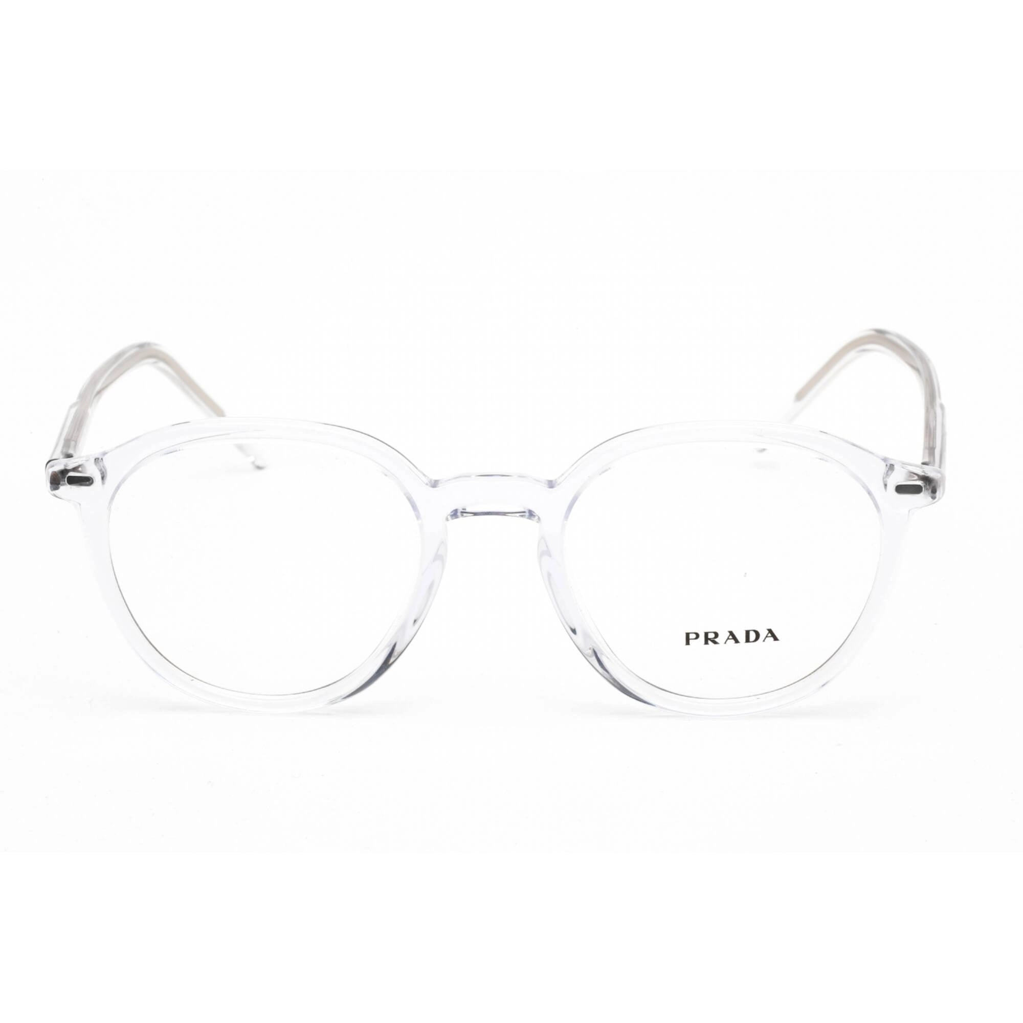 Prada Unisex Eyeglasses - Clear Lens Crystal Plastic Round Frame | 0PR 12YV 2AZ1O1