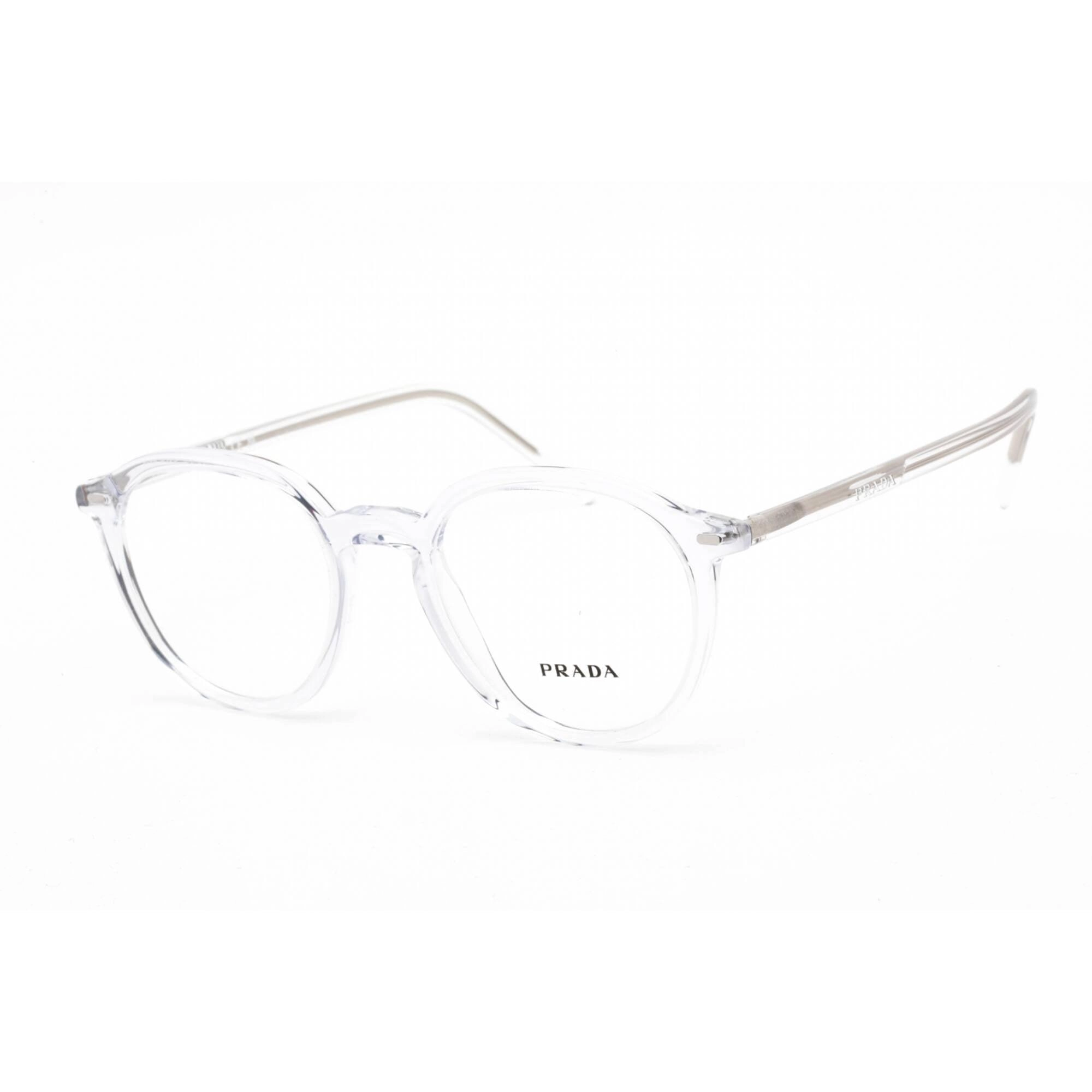 Prada Unisex Eyeglasses - Clear Lens Crystal Plastic Round Frame | 0PR 12YV 2AZ1O1