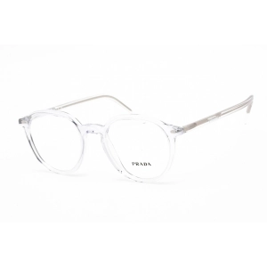 Prada Unisex Eyeglasses - Clear Lens Crystal Plastic Round Frame | 0PR 12YV 2AZ1O1