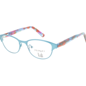 Primary Kid's Eyeglasses - Demo Lens Metal/Plastic Cat Eye Frame | Pk157 MatteTeal