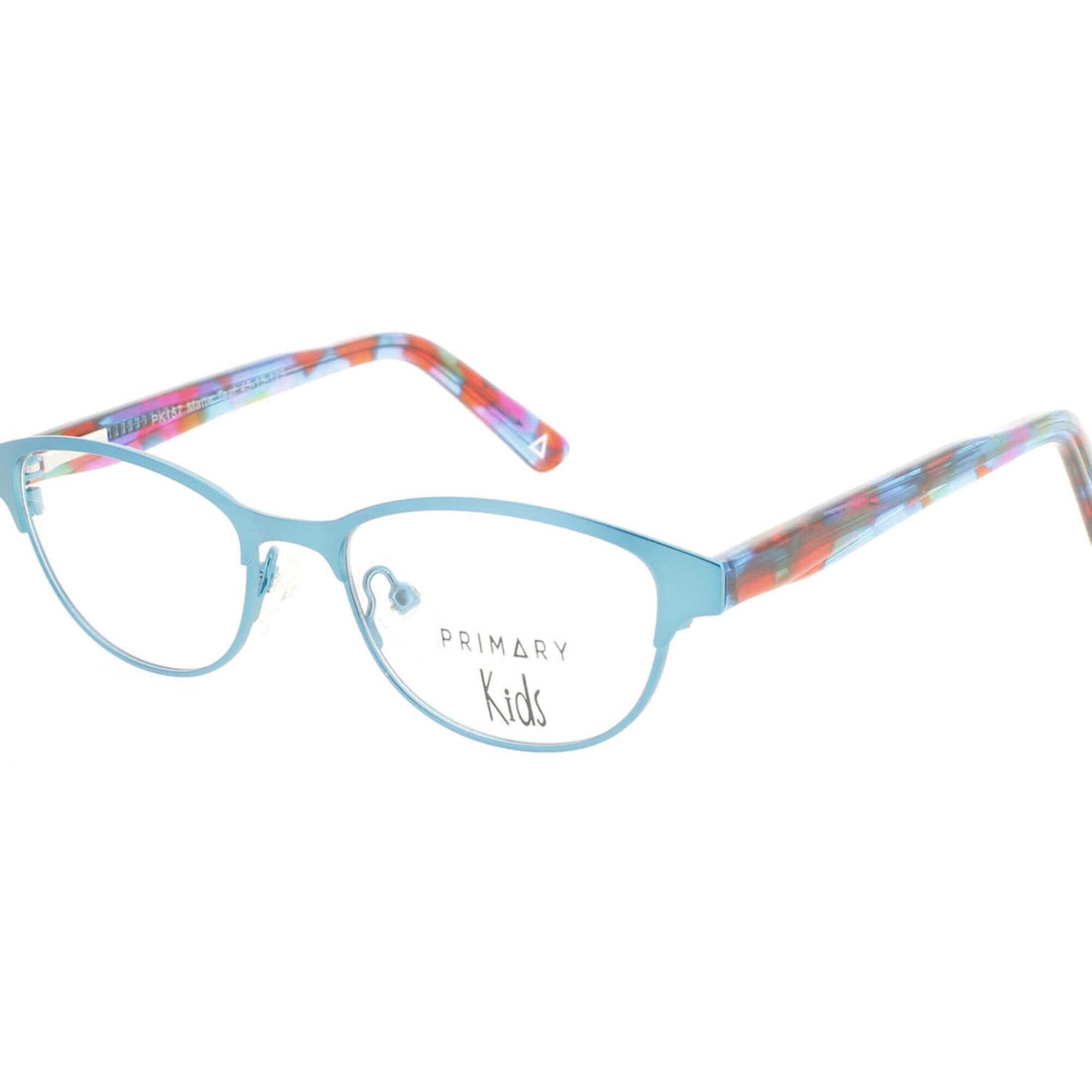 Primary Kid's Eyeglasses - Demo Lens Metal/Plastic Cat Eye Frame | Pk157 MatteTeal